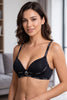 Seamless Foam Padded Black Bra