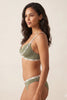 Seamless Foam Padded Olive Green Bra Set