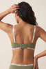 Seamless Foam Padded Olive Green Bra Set